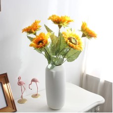  Logkity Vibrant Artificial Sunflowers for Home & Event Décor - Realistic and Long-Lasting Floral Display