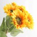  Logkity Vibrant Artificial Sunflowers for Home & Event Décor - Realistic and Long-Lasting Floral Display